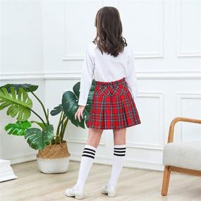 img 1 attached to Girls Skirt School Uniform Tartan