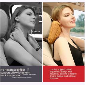 img 3 attached to 🚗 Premium Universal Driving Seat Car Pillow: Sleep Comfortably & Relieve Neck Pain for Tesla Model Y/3 (2PCS)