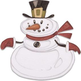 img 3 attached to Набор тонких ножей Sizzix Thinlits многоцветный 11 штук - Mr. Snowman Colorize от Tim Holtz