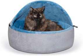 img 4 attached to K&amp;H Pet Products Self-Warming Kitty Hooded Bed - Removable Hood for Enhanced SEO