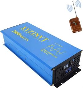 img 4 attached to 🔌 XYZ INVT 2000W Преобразователь напряжения - Чистый синусоидальный ток, 12V в 110V/120V AC с LED-дисплеем и беспроводным пультом дистанционного управления для дома навесных солнечных панелей, автомобиля, автономных солнечных систем (2000W 12V 120V БР)