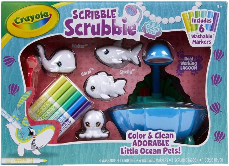 Crayola Scribble Scrubbie Pets Marker Set, 24 Washable Markers for Kids, Gifts for Boys & Girls [ Exclusive]