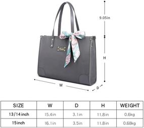 img 3 attached to 👜 Stylish and Protective Kamlui Laptop Tote Bag - Perfect for 13.3/14 inch MacBook Pro Air HP Del