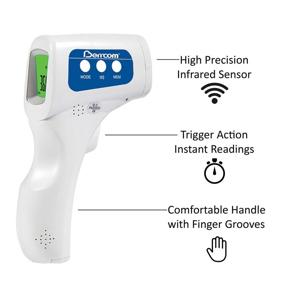 img 2 attached to 🌡️ Berrcom No-Contact Infrared Forehead Thermometer 3 Pack - Baby Fever Check, Multi-Functional 4 in 1, Fever Alarm, Memory Recall - Suitable for Kids, Infants, and Adults