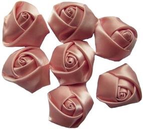 img 1 attached to 🌹 YYCRAFT Pack of 30 Satin 4d Rose 1.5" Craft Wedding Bride (Champagne) - Elegant Flower Decor for Special Occasions