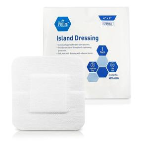 img 3 attached to 🩹 Med PRIDE 4x4 Bordered Gauze-Island Dressing, 25 Pack-Individually Packed Pouches, Wound Dressing with Adhesive, Breathable Borders, Sterile & Highly Absorbent, Latex-Free