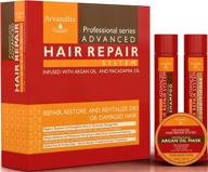 arvazallia's advanced hair repair kit: sulfate free shampoo, conditioner, and deep conditioner hair mask with argan oil and macadamia oil - perfect for dry or damaged hair logo