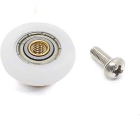 img 3 attached to 🚿 Set of 4 Shower Door Roller Wheels - Replacement Parts for Sliding Bathroom Glass Doors - 19mm x 5mm Shower Door Runners