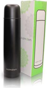 img 3 attached to 🍵 Kalmateh Modern & Elegant Yerba Mate Thermos - Double-Walled, Stainless Steel (Matte Black, 1000ml) - Enhanced SEO