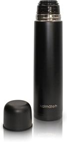 img 2 attached to 🍵 Kalmateh Modern & Elegant Yerba Mate Thermos - Double-Walled, Stainless Steel (Matte Black, 1000ml) - Enhanced SEO