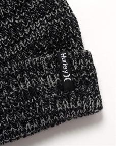 img 3 attached to 🧢 Loose Knit Winter Hat for Men - Hurley Cuffed Beanie