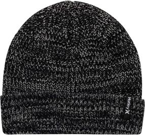 img 4 attached to 🧢 Loose Knit Winter Hat for Men - Hurley Cuffed Beanie