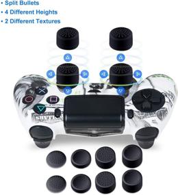 img 2 attached to PS4 Controller Skins - Water Transfer Printing Silicone Protector for Dualshock 4 Controller 🎮 - Silicone Cover Skin Case with 8 Thumb Grips - Compatible with Sony PS4, Slim, Pro