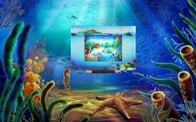 img 1 attached to Bringing Serenity Home: Lightahead LCD Scenery Artificial Tropical Fish Aquarium Decorative Lamp Creates a Mesmerizing Virtual Ocean Experience