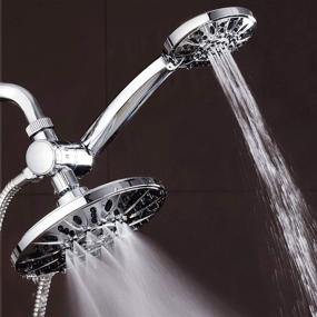 img 1 attached to Wovier Multi-function Ultra-Luxury 3-way 2 in 1 Shower Head: Adjustable Pressure with 5 Spray Settings, Handheld Shower Combo with Extra Long Stretchable Stainless Steel Hose and Shower Handle Holder in Chrome