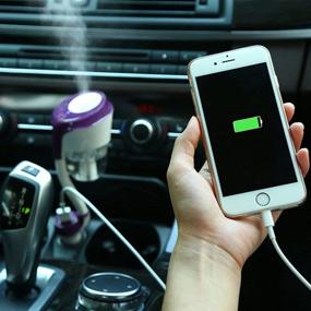 img 1 attached to 🚗 Enhance Your Drive with EEssen Car Diffuser Humidifiers: Essential Oil Diffusers and USB Car Charger Adapter in Black