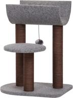 enhance your cat's playtime with petpals cat tree tower - gray (perch) logo