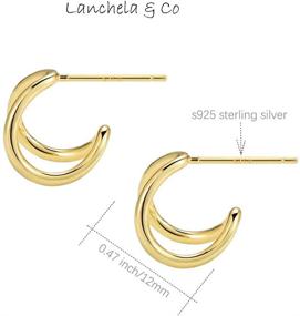 img 3 attached to 💛 Girls' Jewelry: Sterling Silver Earrings with Yellow Plating