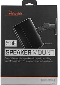 img 2 attached to 🔊 Enhance Your Audio Setup with Rocketfish Tilting Wall Mounts Small Speakers 5-Pack (RF-HSWM5B) Black - New