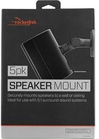 img 1 attached to 🔊 Enhance Your Audio Setup with Rocketfish Tilting Wall Mounts Small Speakers 5-Pack (RF-HSWM5B) Black - New
