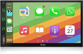 img 4 attached to 7-дюймовый автомобильный стерео ресивер Double Din с Apple CarPlay и Android Auto | Зеркалирование телефона/USB/AUX/Bluetooth | Голосовое управление | AM/FM | Мультимедийная автомобильная развлекательная система