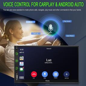 img 1 attached to 7-дюймовый автомобильный стерео ресивер Double Din с Apple CarPlay и Android Auto | Зеркалирование телефона/USB/AUX/Bluetooth | Голосовое управление | AM/FM | Мультимедийная автомобильная развлекательная система