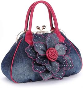 img 4 attached to 👜 Stylish Women's Handbags & Wallets with Multiple Rhinestone Options