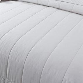 img 3 attached to 🛏️ Soul & Lane Cozy Escape Quilted Bedding Set with 2 Shams - Queen, Modern Neutral Solid Bedspread made of Cotton
