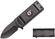 black 8-ball lighter holder & folding pocket knife - fits bic lighter (lighter not included) logo