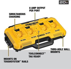 img 3 attached to 🔋 Ускоренная подзарядка: DEWALT 20V MAX 4-портовое зарядное устройство (DCB104)