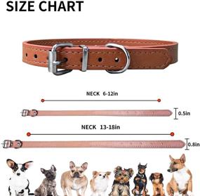 img 1 attached to TenCloud Pet Collar Set: 12 or 16 Adjustable ID Collars in Leather for Puppy & Breed Dogs