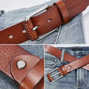 img 1 attached to 🐮 Cowhide Men's Accessories with Durable Buckle - Casual Leather Variation