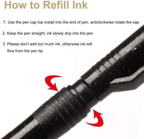 img 1 attached to Alycoco Refill Hand Lettering Pens: Black Ink Calligraphy Pen Set for Beginners - Perfect for Writing, Card Making, Signature, Illustration, Design, and Art Drawing