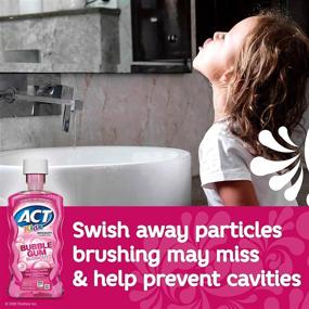 img 2 attached to 🍬 ACT Kids Anticavity Bubble Gum Blow Out Mouthwash - Pack of 4, 16.9 oz.