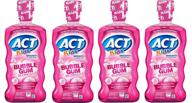 🍬 act детский противокариесный полоскатель bubble gum blow out - набор из 4, 16.9 унции. логотип