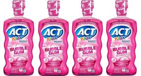 img 3 attached to 🍬 ACT Детский противокариесный полоскатель Bubble Gum Blow Out - Набор из 4, 16.9 унции.