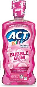 img 1 attached to 🍬 ACT Детский противокариесный полоскатель Bubble Gum Blow Out - Набор из 4, 16.9 унции.