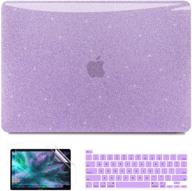 🌟 anban glitter bling leather hard shell case for macbook pro 13 inch (2020-2016) - compatible with a2338 m1 a2251 a2289 a2159 a1989 a1706 a1708 - includes keyboard cover logo