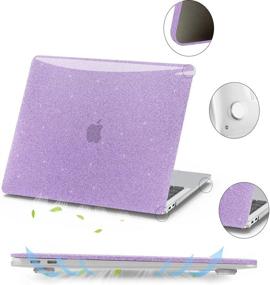 img 1 attached to 🌟 Anban Glitter Bling Leather Hard Shell Case for MacBook Pro 13 inch (2020-2016) - Compatible with A2338 M1 A2251 A2289 A2159 A1989 A1706 A1708 - Includes Keyboard Cover