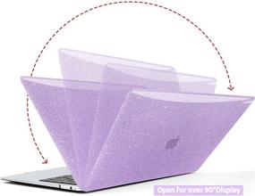 img 2 attached to 🌟 Anban Glitter Bling Leather Hard Shell Case for MacBook Pro 13 inch (2020-2016) - Compatible with A2338 M1 A2251 A2289 A2159 A1989 A1706 A1708 - Includes Keyboard Cover