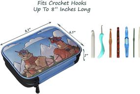 img 2 attached to 🦙 Skarvery Llama Girlfriends Crochet Hook Case: Portable Craft Organizer with Stitch Markers, Zippered Pockets, Pouches, and Tabs – Durable and Water-/Stain-Resistant Storage Solution
