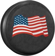 🚗 universal fit spare tire cover for jeep, trailer, rv, suv, truck and more vehicles | 26&#34; - 27&#34; wheel diameter | weatherproof tire protectors with national flag design logo