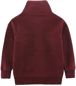 img 3 attached to Motteecity Clothes Woollen Sweater Cardigan Boys' Clothing for Sweaters