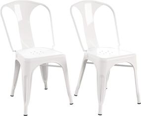 img 4 attached to 🪑 DHP Fiona Dining Chair - Set of 2, White - Improved SEO