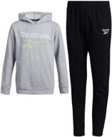 👕 набор тренировочного костюма для мальчиков reebok: толстовка и спортивные штаны в активной одежде для мальчиков логотип