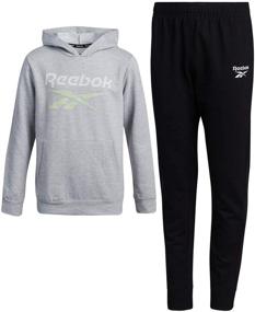 img 4 attached to 👕 Набор тренировочного костюма для мальчиков Reebok: толстовка и спортивные штаны в активной одежде для мальчиков