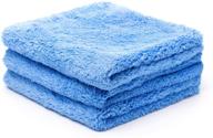 🧼 kingole microfiber cleaning cloths rags pack of 3: versatile, edgeless towels - scratch-free, super absorbent, and lint-free (blue, 16"x16") logo