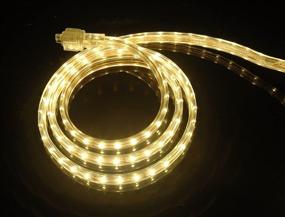 img 4 attached to 🔦 CBConcept UL Listed Flexible Flat LED Strip Rope Light - 65ft, 7200 Lumen, 3000K Warm White - Dimmable Indoor/Outdoor Use with 1200 Units 3528 SMD LEDs - Accessories Included!