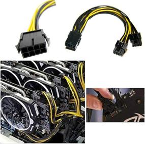 img 3 attached to 💡 Xhwykzz 8 Pin PCI-E to Dual PCI-E 8 Pin (6 Pin + 2 Pin) Power Cable, Splitter for PCI Express Graphics Card Connector, PC Power Cable for GPU Graphics Video Card Wire (8/Pack, 12 Inch)