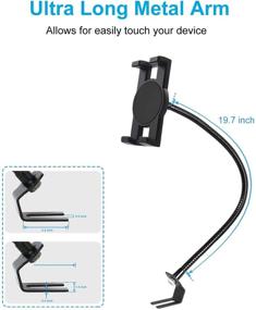 img 1 attached to 📱 Woleyi Heavy Duty Car or Truck Seat Rail Gooseneck Tablet Mount for iPad Pro 9.7, 11, 12.9, Air, Mini, Samsung Galaxy Tabs, iPhone, and More 4-13" Cell Phones and Tablets